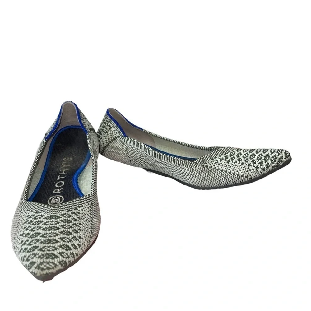Rothy's Pistachio Python pointed toe flats. RARE- retired. Size W6 GUC - Picture 13 of 14